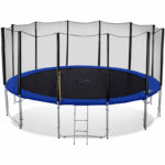 12ft Trampoline With Ladder & with Safety Enclosure Net, Outdoor Trampoline with Heavy Duty Jumping Mat and Spring Cover Padding for Kids & Adults
