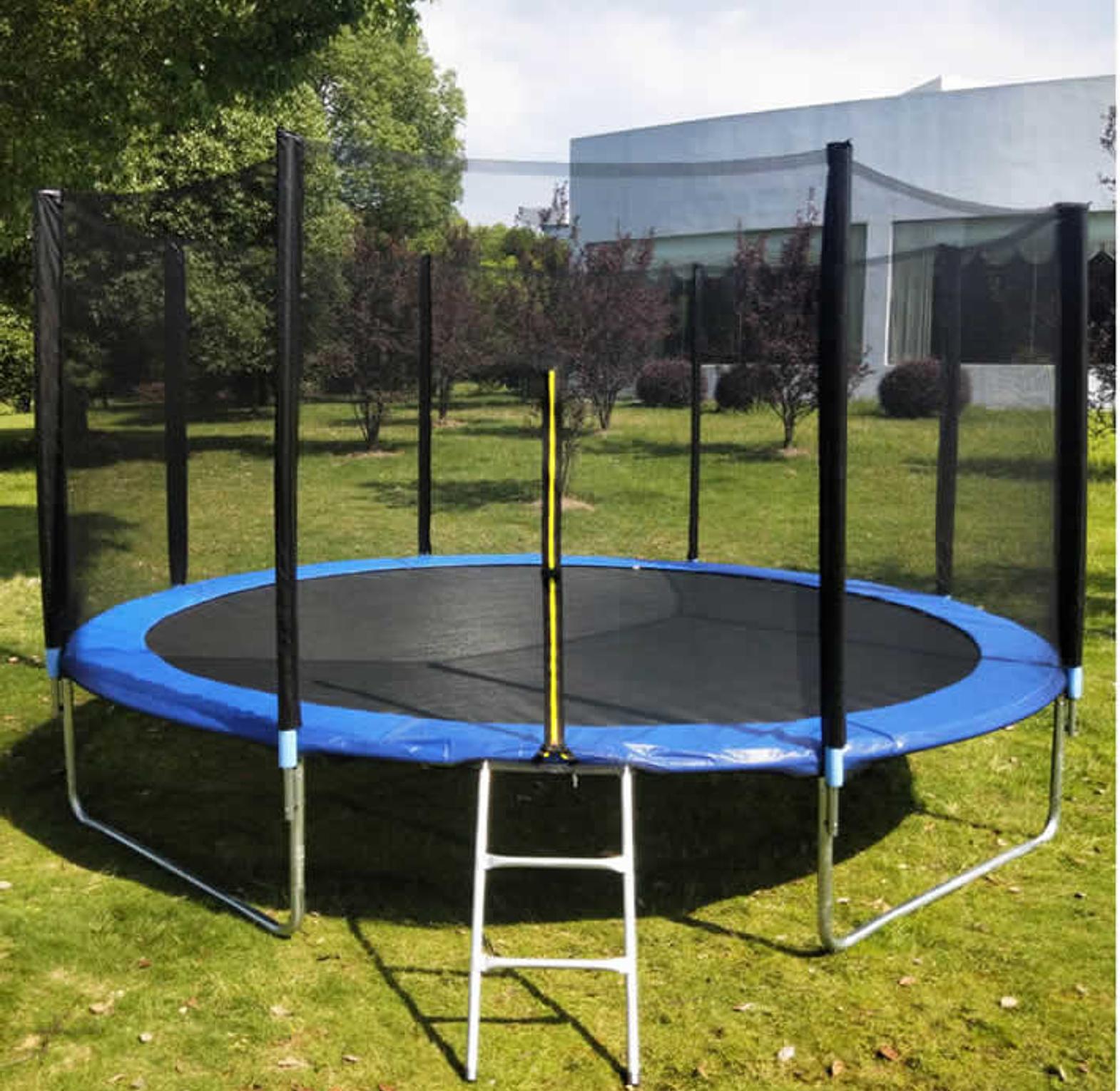 12ft-trampoline-1 12Ft Trampoline. Skippy Trampolines Outdoor Trampoline With Safety Net - Image 1
