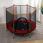 4.5FT Trampoline for Kids with Safety Enclosure Red