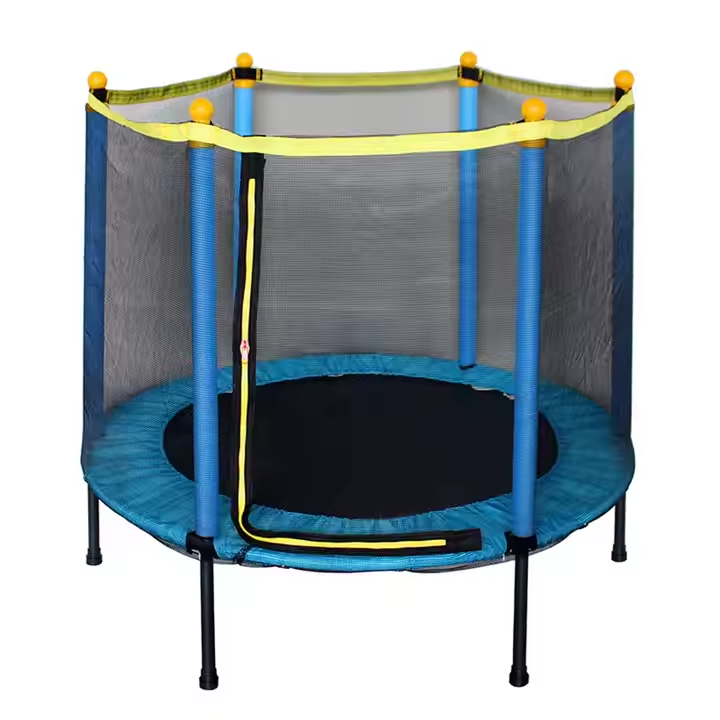 Hb719e6280c40407fb5a30d8ce58448c0p 4.5FT Trampoline for Kids with Safety Enclosure blue - Image 1